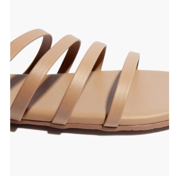 NEW TKEES Made In Brazil Leather Senna Flat Sandals in coco for women 7252j1 - Picture 3 of 6